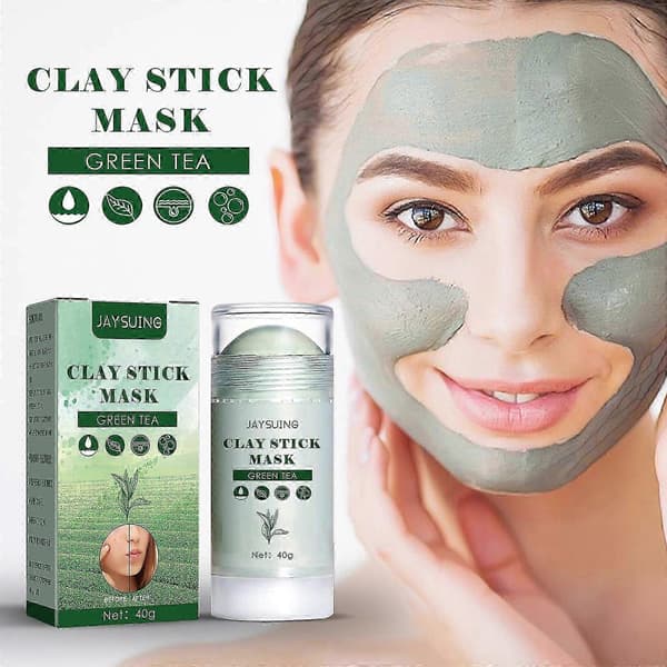 Grønn te maske solid rensende maske gjørmemaske for menn og kvinner fjerner hudormer