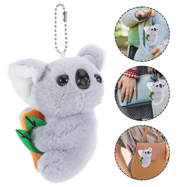 Söpö Koala-pehmoleluavainnippu ripustettavaksi, 2 kpl laukun koristeeksi