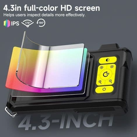 1080P HD -endoskooppi 8 LED-valolla, 4,3 tuuman tarkastuskamera