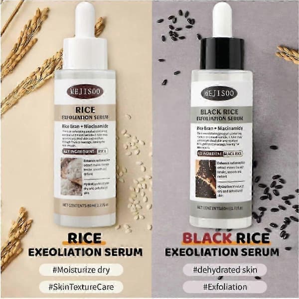 Peel Shot Glow Rice Ampul Duo Hvid ris ampul+Sort ris ampul, Blid eksfolierende ansigt og