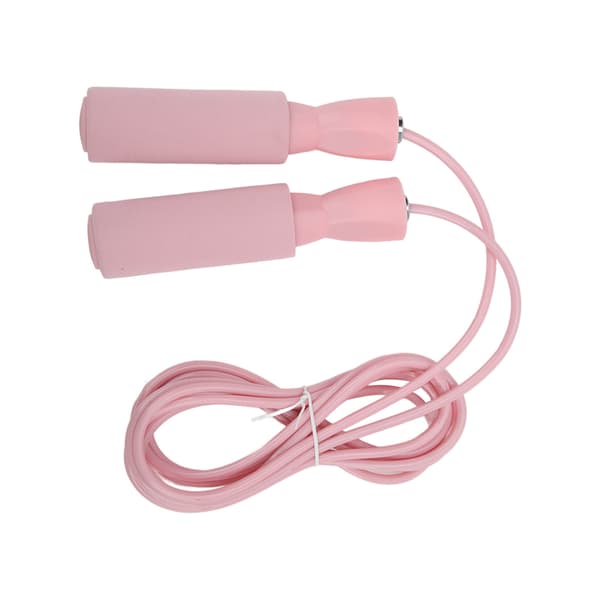 Justerbart sjippetov i ståltråd med dobbeltlejer til mænd, kvinder og børn - Pink