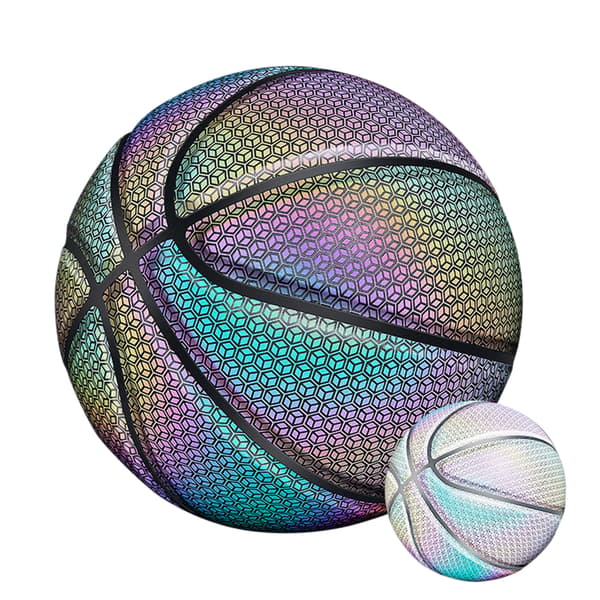 Lysande Holografisk Reflekterande Basketboll, Storlek 7, Glöder i Mörkret, Present till Vuxna och Barn