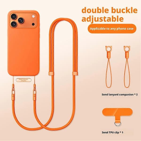 Justerbar crossbody-stropp for iPhone 17 Pro Max