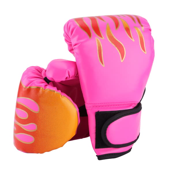 Boksehansker for barn, gutter og jenter, treningsbag, boksing, Muay Thai, PU rosa, 21x13cm