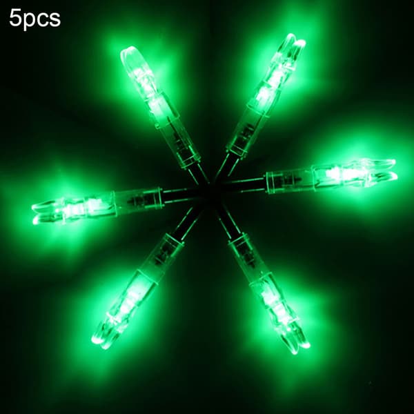 Pilekogger med automatisk LED, 6,2 mm indvendig diameter, til natjagtbue (5 enheder)