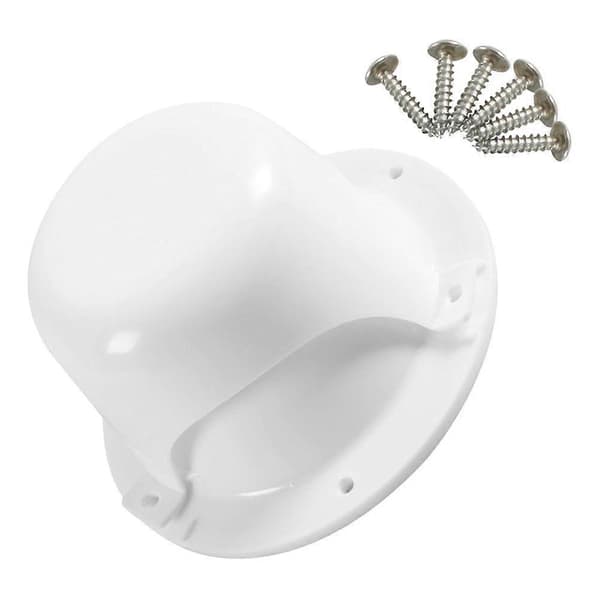 Hvit plastkanalventilhette, reservedel for bobil takventilhette, inkluderer 6 skruer, universell ventilhette, egnet for tilhengere og bobiler.