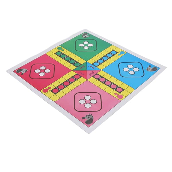 Plastik Ludo Spil til Familien, Sammenfoldelig Bakke, Ideel til Fester og Campingture