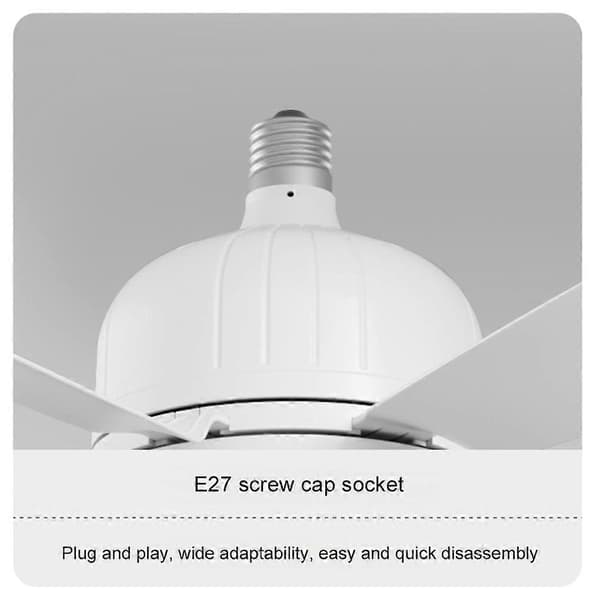 Fjernstyret loftventilator med LED-belysning og justerbar ventilatorhastighed, velegnet til moderne stuer (hvid).