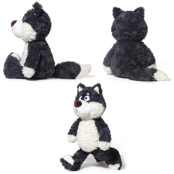 Myk og kosete grå ulvebamse, 40 cm - Høykvalitetsdukke