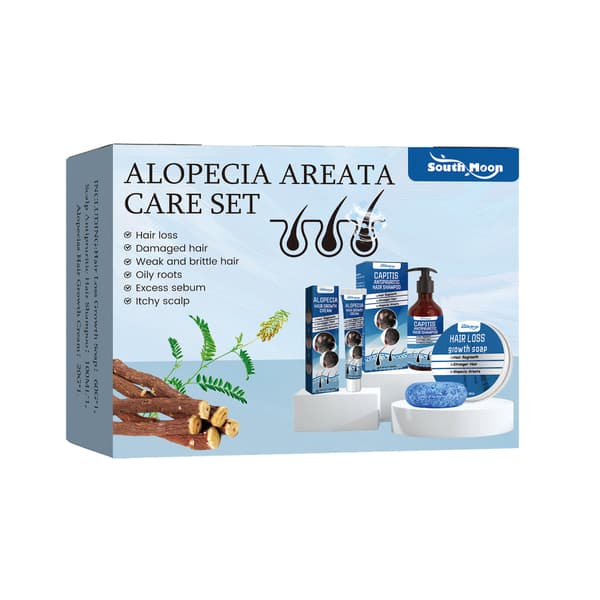 Alopecia Plejesæt: Hovedbundsrensende og Krusudglattende Hårpleje Gaveæske 3pcs
