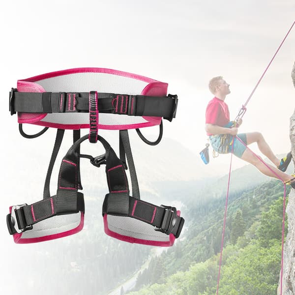 Halvkrops sikkerhedssele til bjergbestigning, klatring, luftarbejde, camping - pink