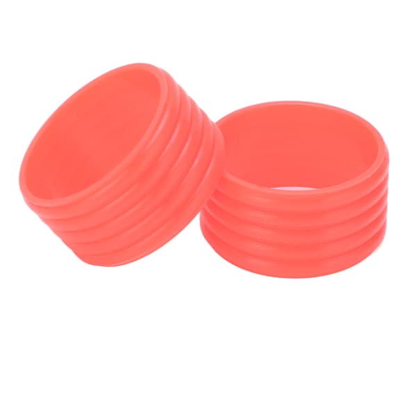 2 stk/sett silikonring for tennisracketgrep, svetteabsorberende, festende, rosa