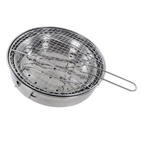 Bærbar kulgrill i rustfrit stål til camping og picnic