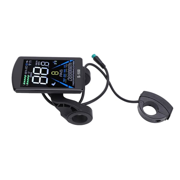 Universal 24V-72V elektrisk cykel LCD-panel med 5-bens stik, vandafvisende, til 22,2 mm styr