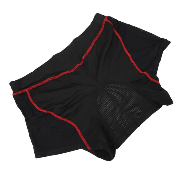 Sykkelshorts for menn, polyester med 5D elastisk silikonpute, hurtigtørkende, svart og blå, størrelse L