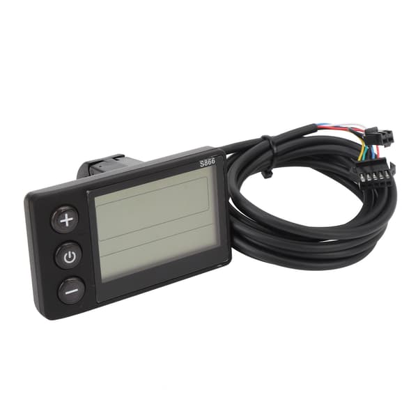 LCD-kontrolpanel til el-løbehjul med 6-bens SM-stik til 22,2 mm styr S866