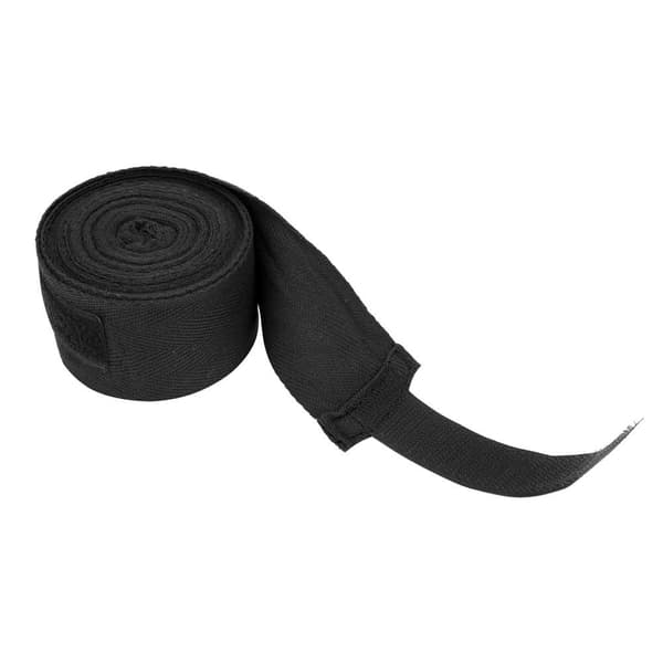 Elastiske håndinnpakninger for boksing Muay Thai med borrelås 2,5m Svart 1 par