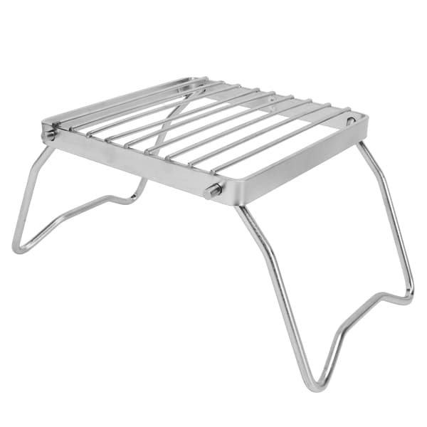Sammenleggbar bålpanne i rustfritt stål for camping, grilling, piknik, backpacking