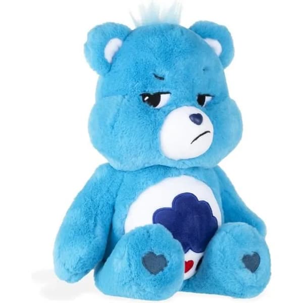Hjerteformet bamse - Blå plys, 30 cm