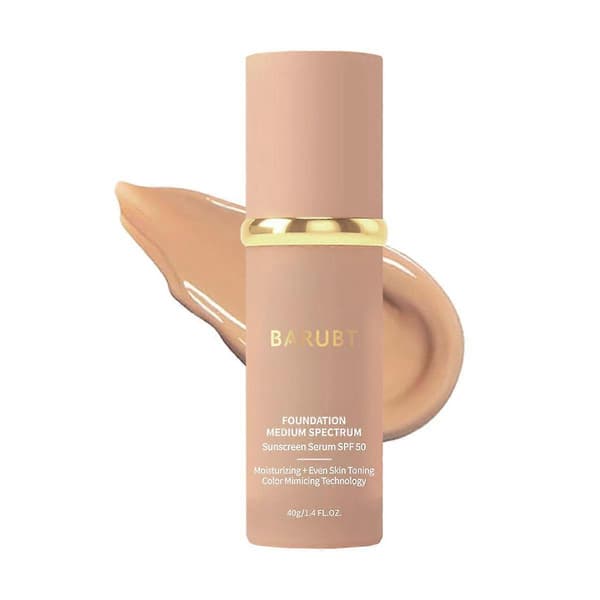 Middels dekkende solkremfoundation SPF 50, naturlig dekning