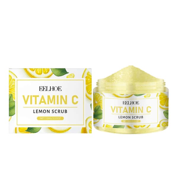 Kroppsskrubb med citron, 2-pack, för att exfoliera och vitalisera huden.