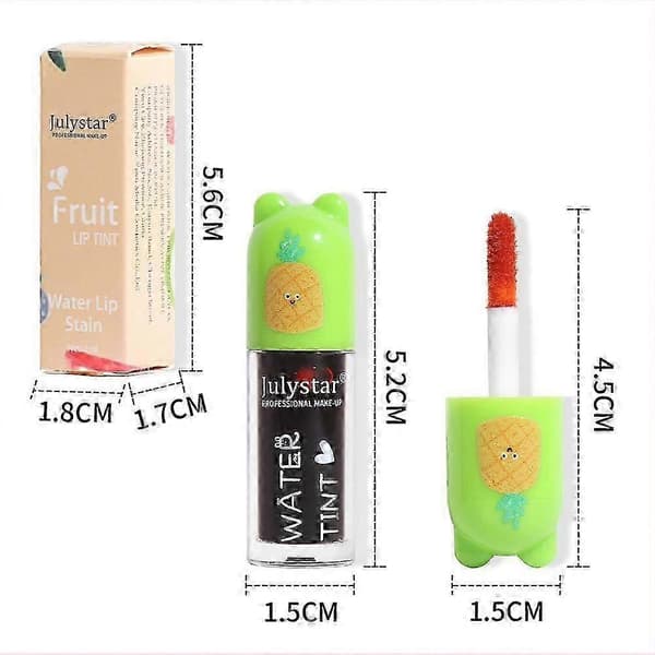 Mini koreansk flytende gloss, fuktighetsgivende leppestift, 6 farger