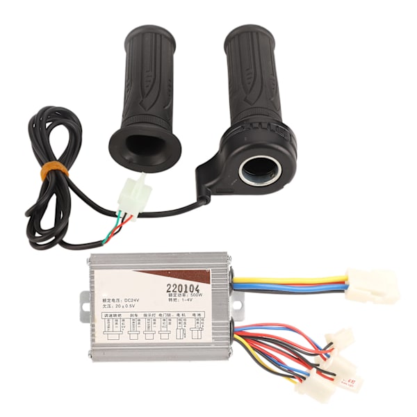 Elcykel Controller og Gasgreb Sæt 24V 500W i Aluminiumslegering