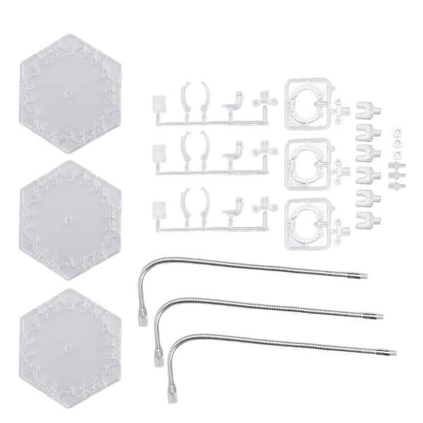3-pack stödbas för actionfigurer, ABS rostfritt stål, flexibel, för 6-tums transparenta modeller