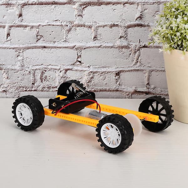 DIY sähköinen hammaspyöräkäyttöinen auto lelusetti lapsille, 1.5V, 2 AA-paristoa