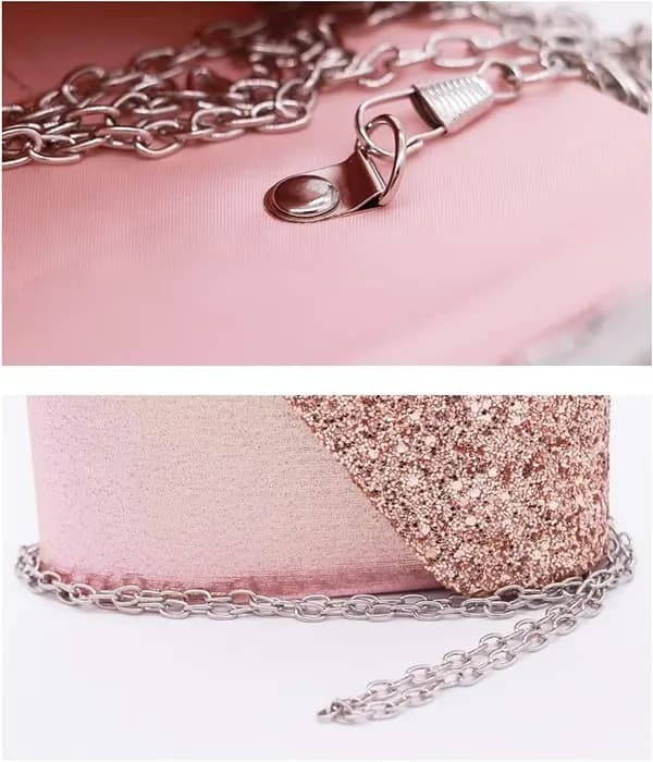 Clutch - för kvinnor - Axelväska - Glitter - Aftonväska - glittersilver - damväskor - aftonväska för kvinnor - glitter