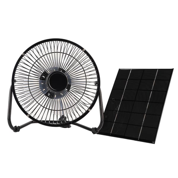 8-tommer 5V 2.5W/5W USB Solar Ventilator, Bærbart Jern til Udendørs Rejser