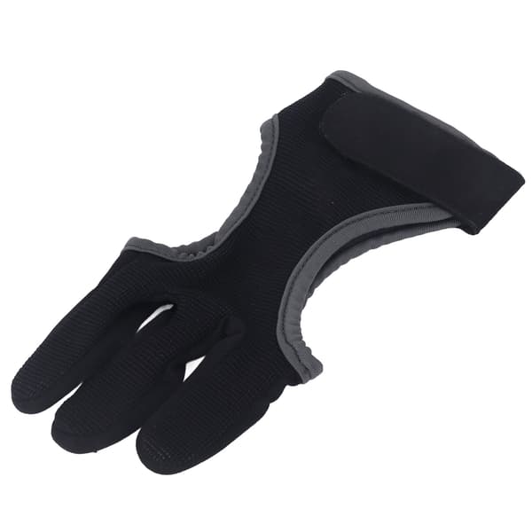 3-fingrede bueskydningshandsker med overlock-design til traditionelle recurvebuer