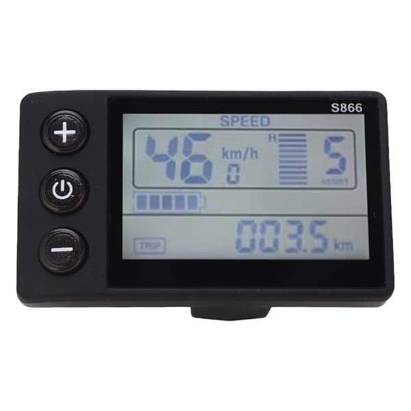 LCD Display S866 Elcykel 24V 36V 48V 60V Vandtæt Panel IP65 ABS