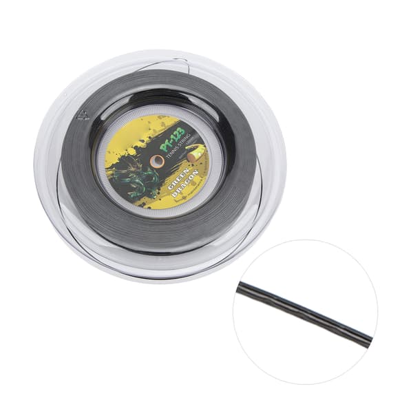 Tennisstreng 200m Polyester 1.25mm Stiv til Daglig Træning Ketchere Sort