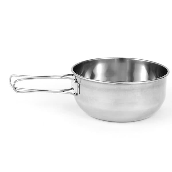 500 ml sammenklappelig skål i rustfrit stål til camping, vandreture, picnics, udendørsredskaber