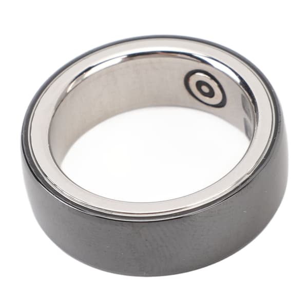 Smart Ring Søvnmonitor Temperatur Skritteller 23mAh Helse Tracker med Ladeetui Svart Nr. 18
