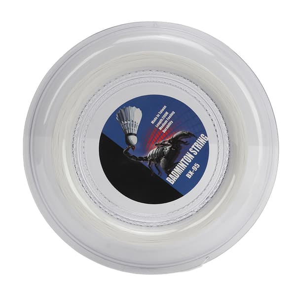 Badminton Racketstreng, Høy Elastisitet Harpiksfiber, Slitesterk, 200m, Hvit