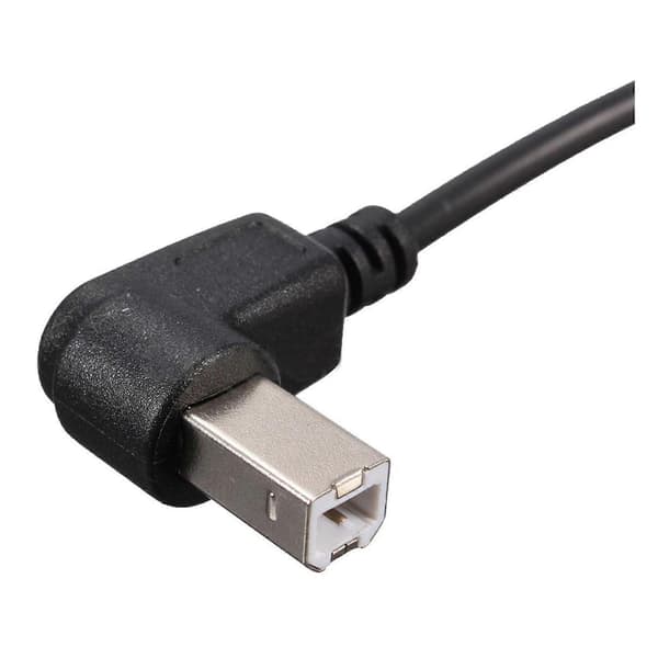 3-pack USB 2.0 hane till hona (B-typ) förlängningskablar för skrivarpanelmontering, 50 cm vardera.
