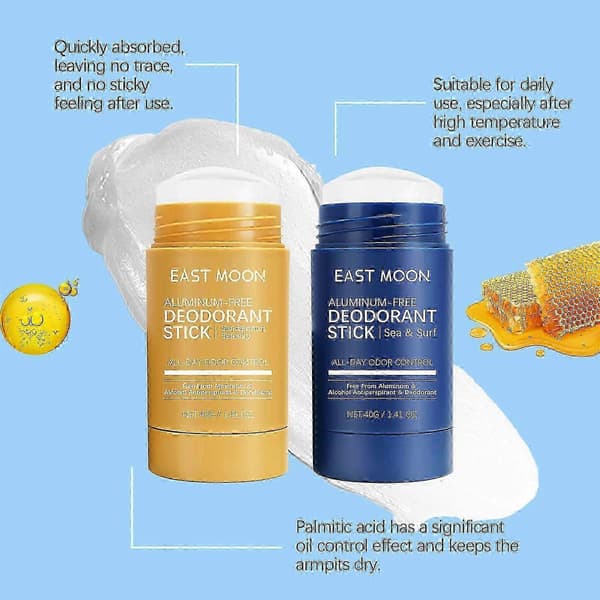 Antiperspirant og deodorantstift, langvarig svedkontrol, unisex, velegnet til flere områder.