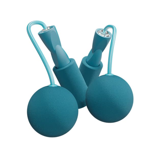 Bærbar trådløs hoppetau med vekter for trening og mosjon - Blå