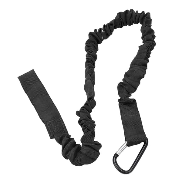 Elastisk snor til kajakpagaj, letvægtsnylon, alsidig, til kano, surfing, fiskeri, sort