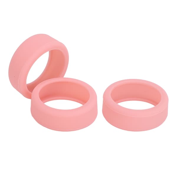3PCS Silikonringskydd för Smart Ring, Reptåligt, Rosa, Storlekar 6, 7, 8, 9, 10