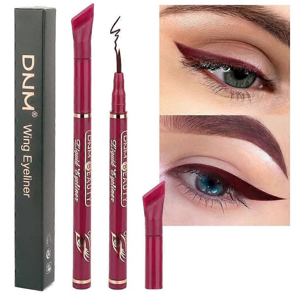 Flydende vinget eyeliner stempel øjenblyant makeup sæt vandtætte farvede eyelinere mod vand