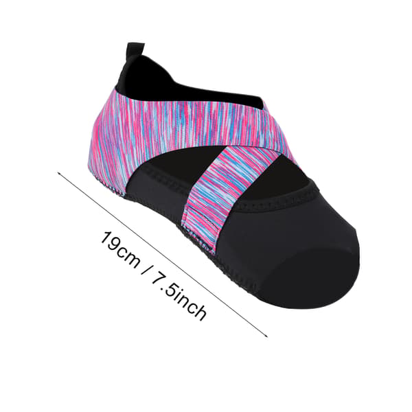 Ultralette skridsikre bløde wrap yogasko til Pilates, Barre, Dans, Træning - Lilla (S 35-36)