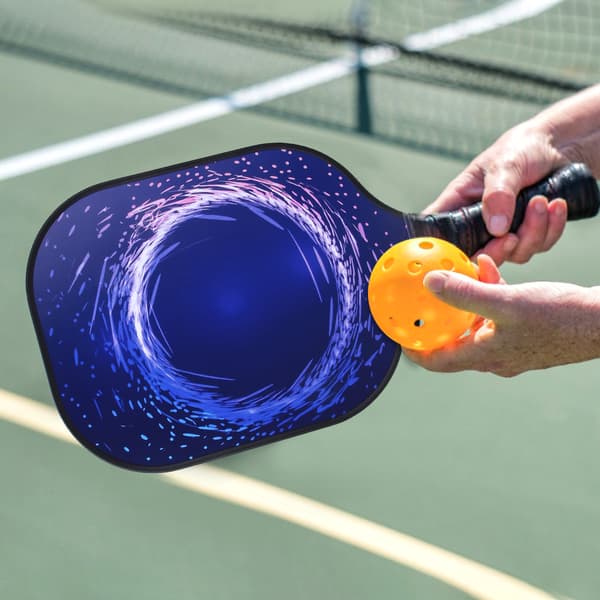 2 stk. Pickleball-ketchere med kulfiberflade og bolde til udendørssport