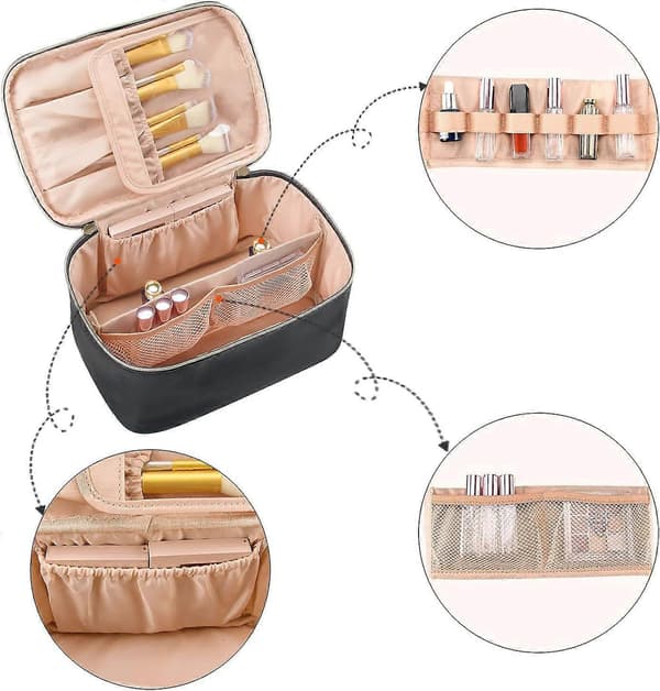 Makeuptaske til kvinder, stor rejse-makeuptaske - rejse-makeuptaske