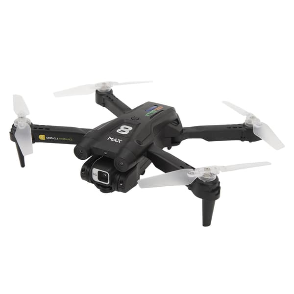 RC Quadcopter FPV Drone med LED-åndedrætslys, optisk flow-svæv og 360° forhindringsundgåelse.