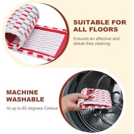 5-pakning mopprefill til Vileda Ultramax XL, mikrofiberrefillmopp, moppesett, for gulvrengjøring, absorberer enkelt smuss
