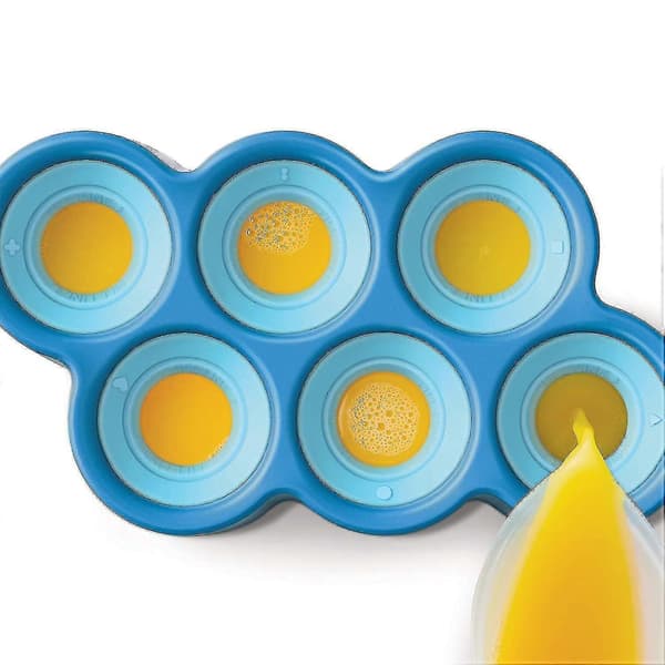 Kreativ 6-roms silikonisform formet som en stygg fisk, DIY for barn.