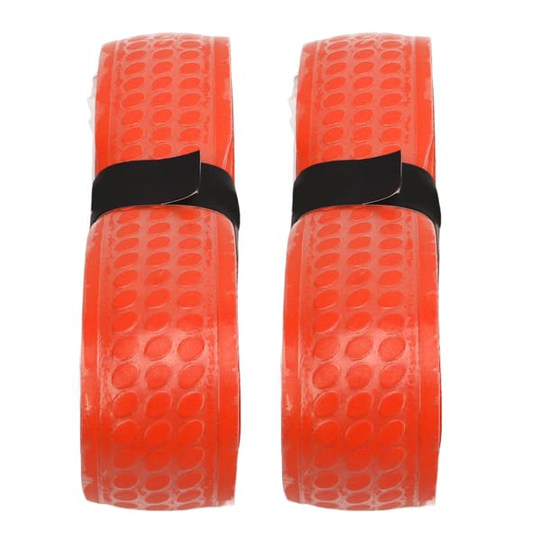 2 st förtjockad svettabsorberande grepptejp för tennis- och badmintonracketar - orange